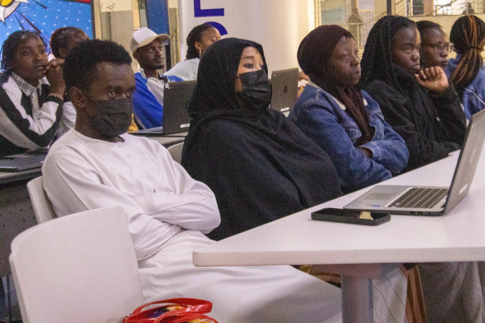 Facilitator speaking during the Art for Peace program